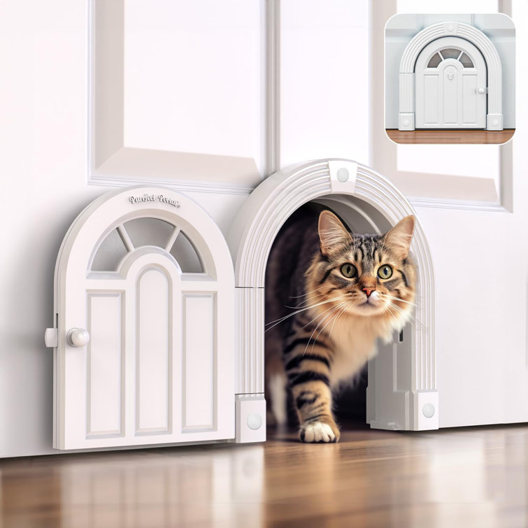 Bedroom door on sale with cat door